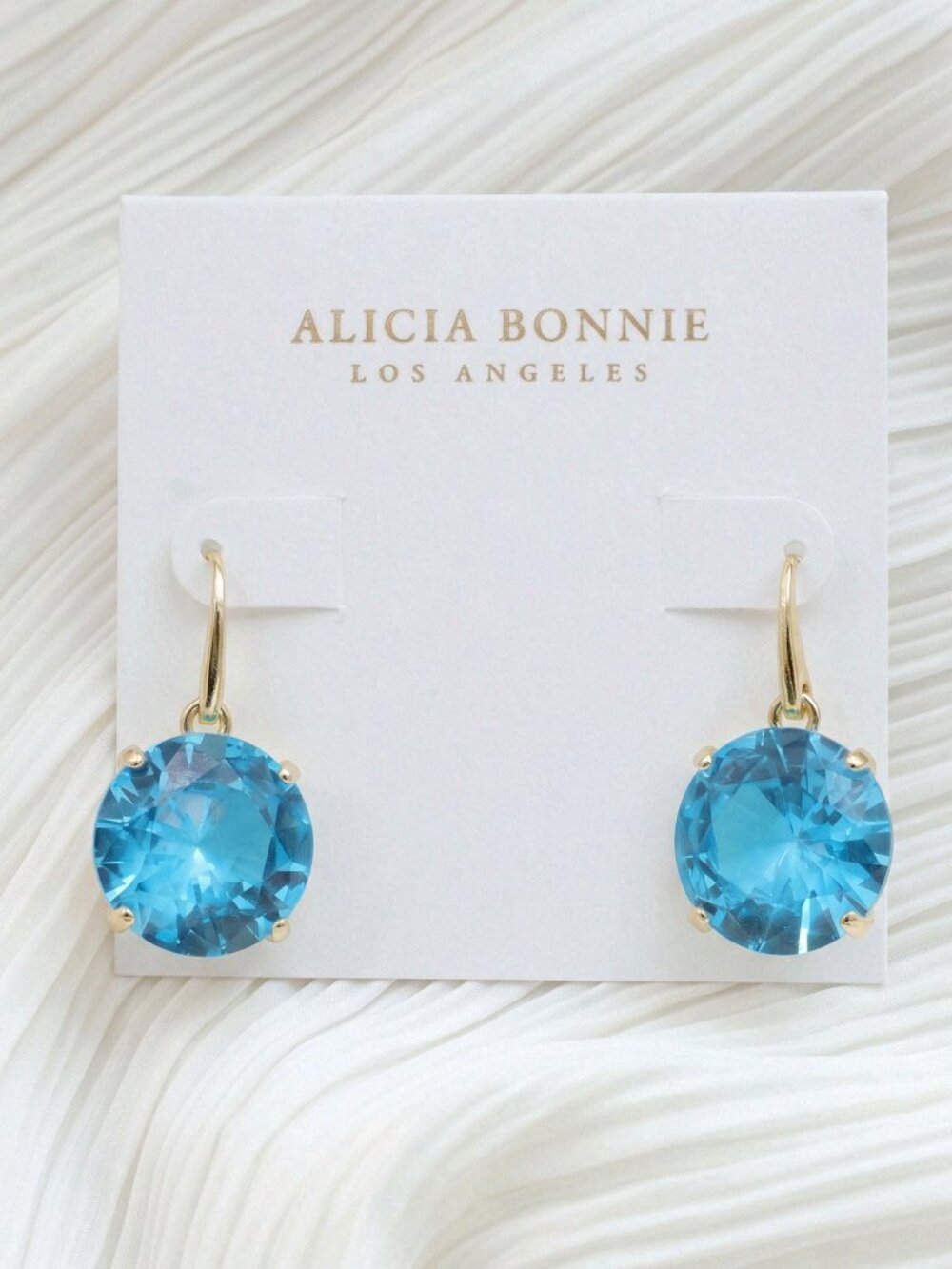 Lumi Gold Drop Earrings by Alicia Bonnie